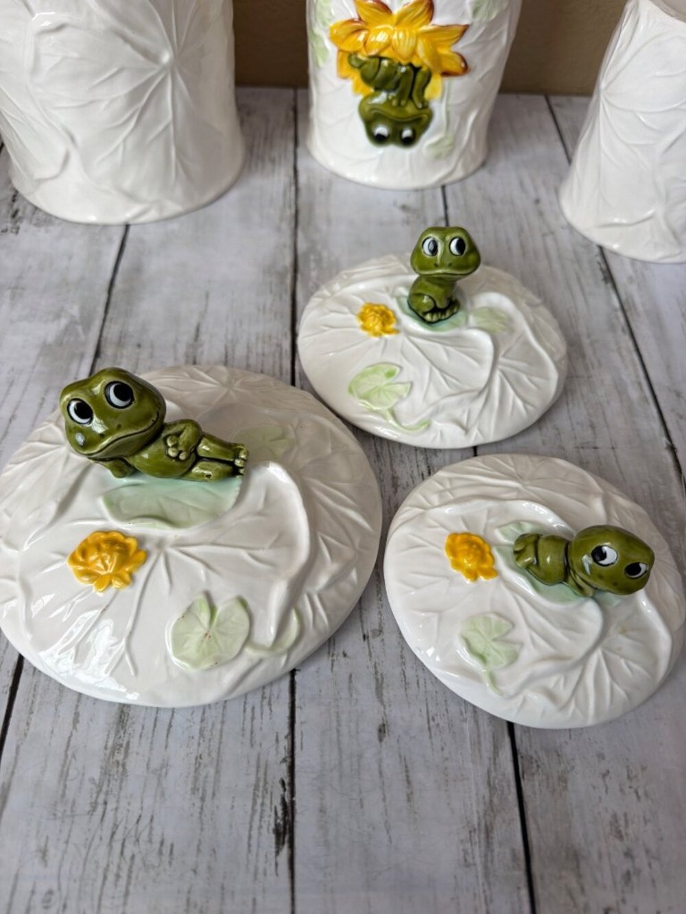 Sears Neil the Frog 3-Piece Canister Set Vintage 1979 w/Lids - Minor Flaws - Picture 8 of 16